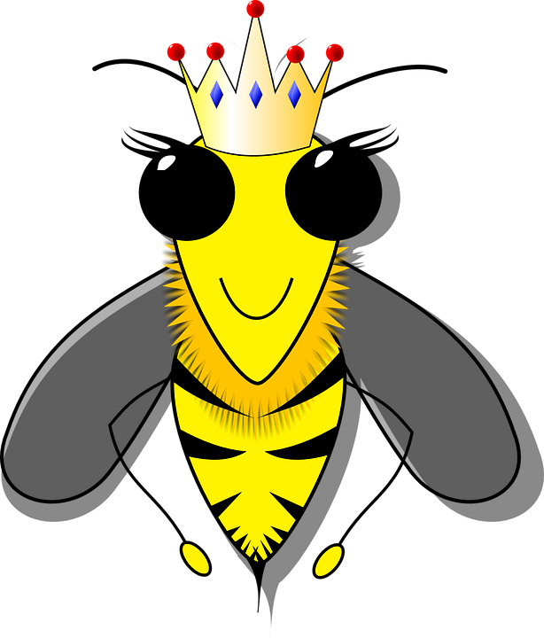 Royal Bees - Queen Bee Clipart (614x720), Png Download