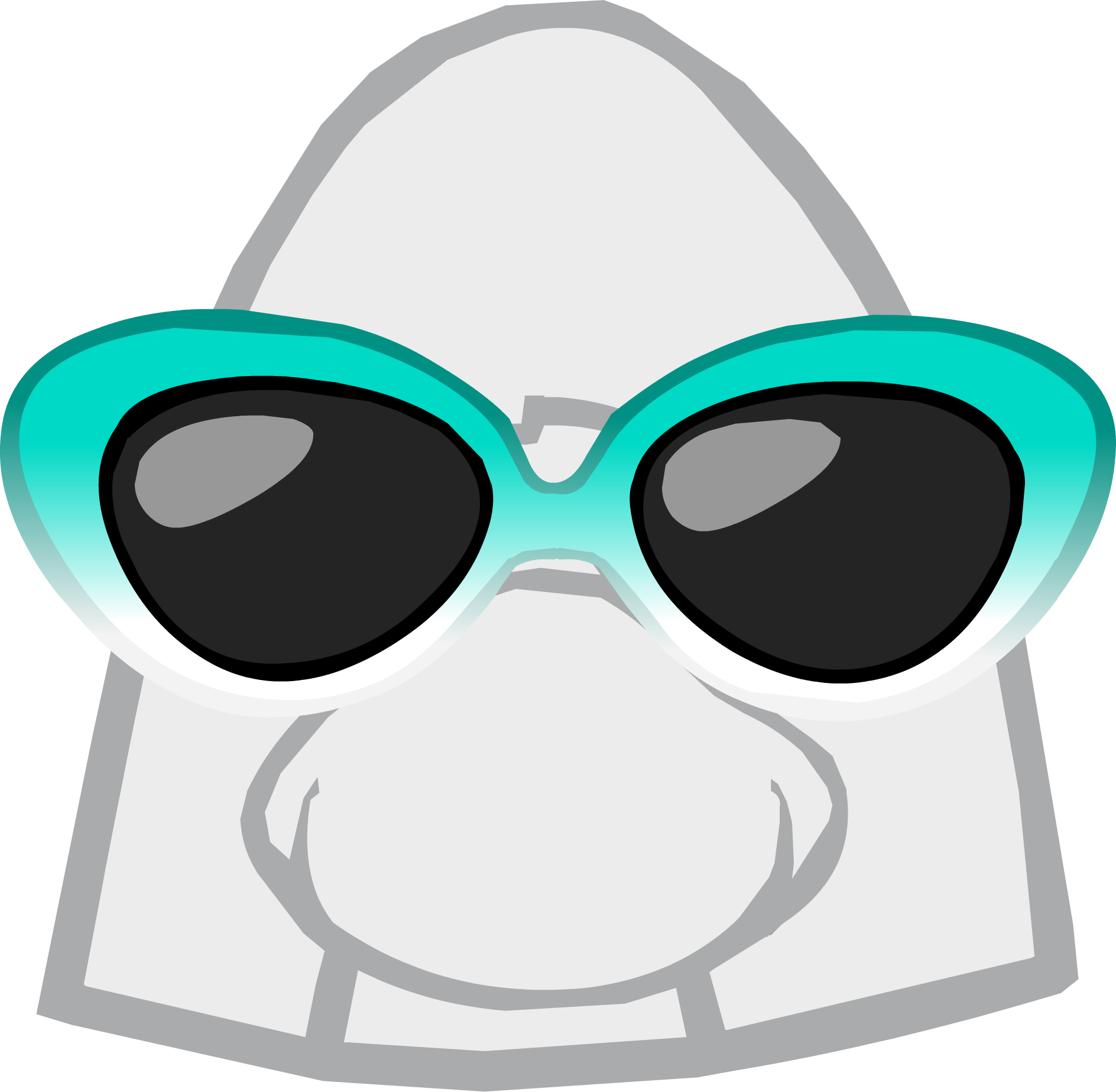 Glam Glasses Icon - Club Penguin Tech Gear (1888x1847), Png Download