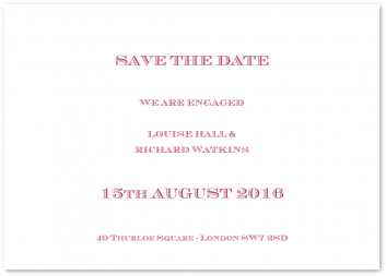 Traditional Save The Date Cards - Save The Date (355x355), Png Download