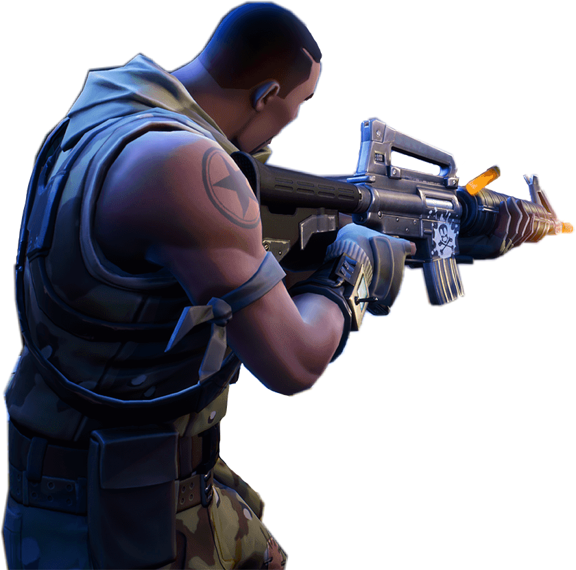 Png Transparent Library Xbox Console Playstation Pc - Fortnite Person Shooting Png (840x831), Png Download