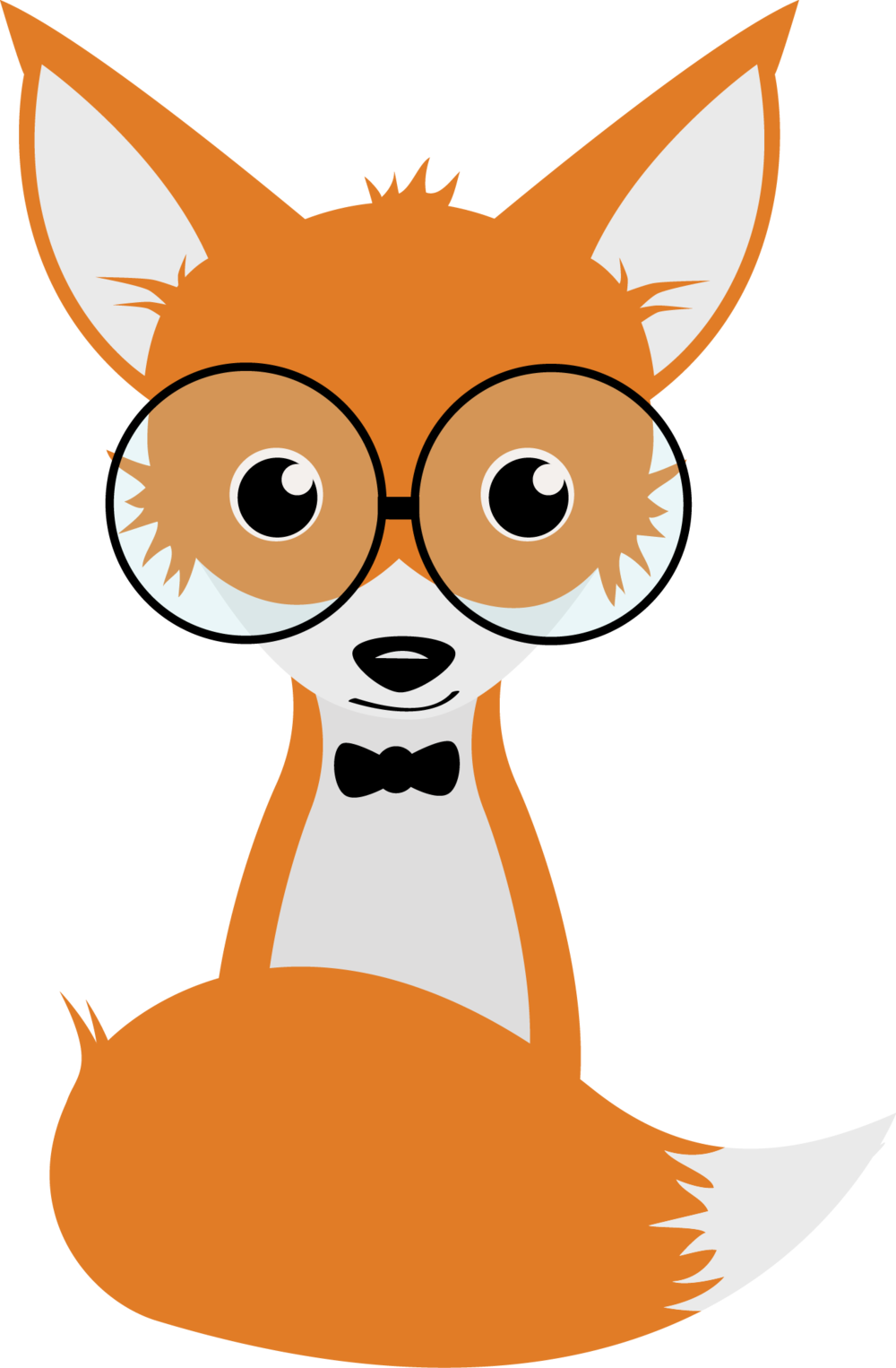 Gyro The Fox - Happy Fox Cartoon (1000x1526), Png Download