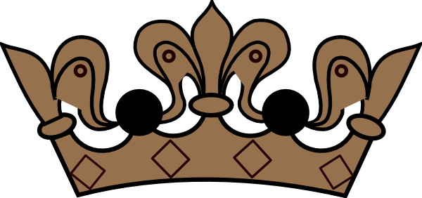 Brown Crown - Brown Crown Png (600x282), Png Download