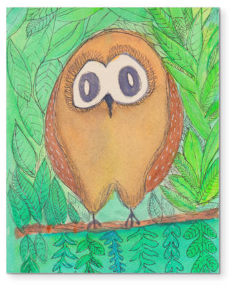 Baby Owl - Owl (500x500), Png Download