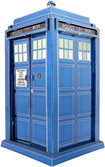 Metal Earth Doctor Who Tardis - Fascinations Metal Earth 3d Laser Cut Model - Dr. Who (408x600), Png Download