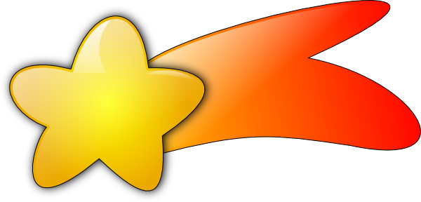 Clip Art Royalty Free Stock Pin Clip Art Panda Free - Cartoon Shooting Star Png (600x288), Png Download