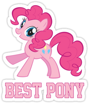 Fanmade Pinkie Pie Best Pony Sticker - Pinkie Is Best Pony (375x360), Png Download
