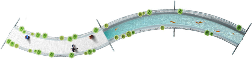 Aquaponics Plan - Scale Model (1000x357), Png Download
