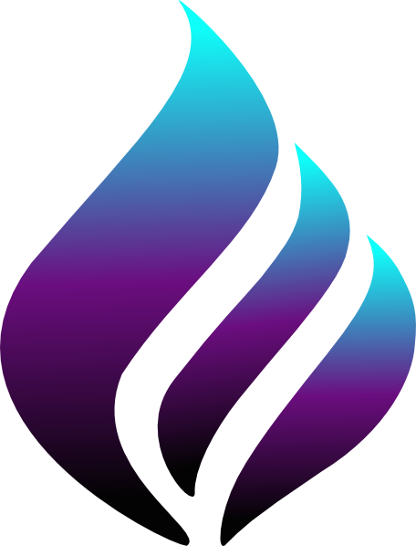 Blue - Purple And Blue Flame (456x598), Png Download