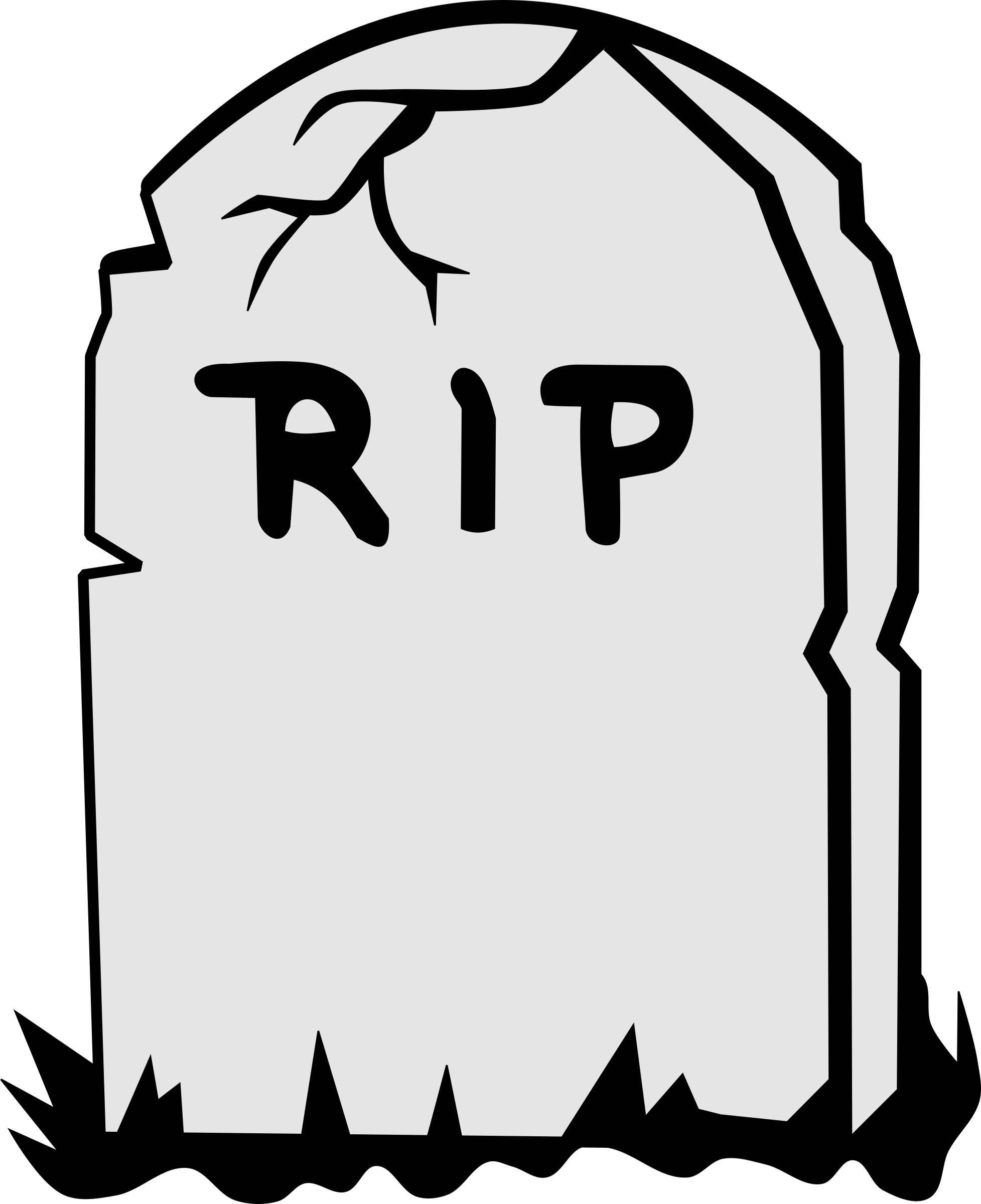 Tombstone - Death Clip Art (1955x2400), Png Download