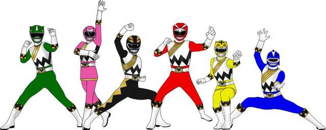 Power Rangers Wild Avengers - Power Ranger Clipart (640x256), Png Download