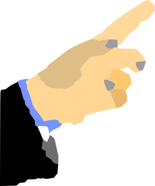 Hand Pointing Finger Clip Art - Hand Pointing Gif Png (498x595), Png Download