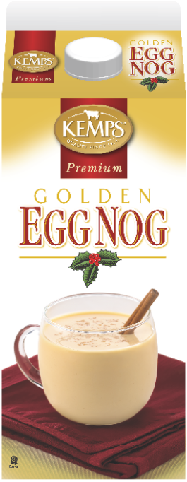 Premium Golden Egg Nog - Kemps Premium Golden Egg Nog .5 Gal. Carton (348x800), Png Download