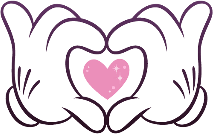 Love Disney Sweet Heart Mickey Mickeymouse Hands Cute - Mickey Mouse (1024x1024), Png Download