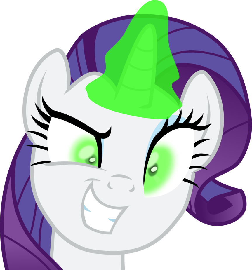 Rarity Evil Smile By Okaminekowiesel On Deviantart - My Little Pony 300x300 Gif (863x925), Png Download