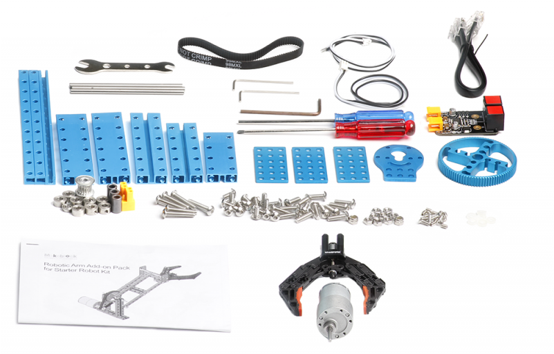 Robotic Arm Add-on Pack For Starter Robot Kit - Makeblock Robotic Arm Add-on Pack For Starter Robot (800x800), Png Download