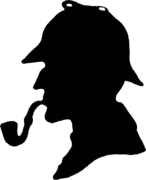 Sherlock Holmes Silhouette (500x616), Png Download