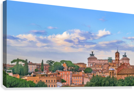 Aerial View Rome Cityscape Canvas Print - Rome (429x292), Png Download