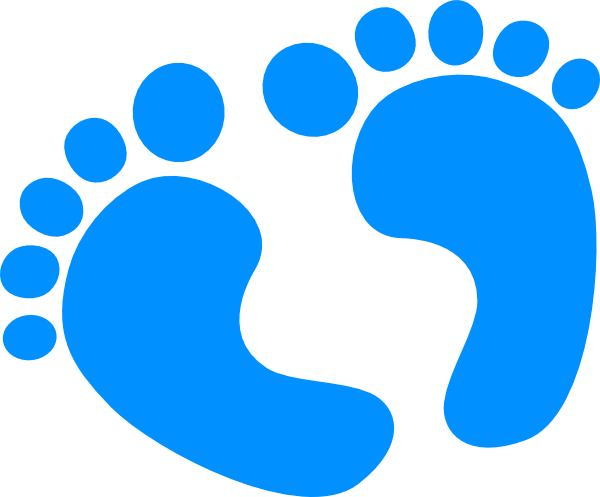 Blue Baby Feet Clip Art At Clker - Sonajas Para Baby Shower (600x497), Png Download