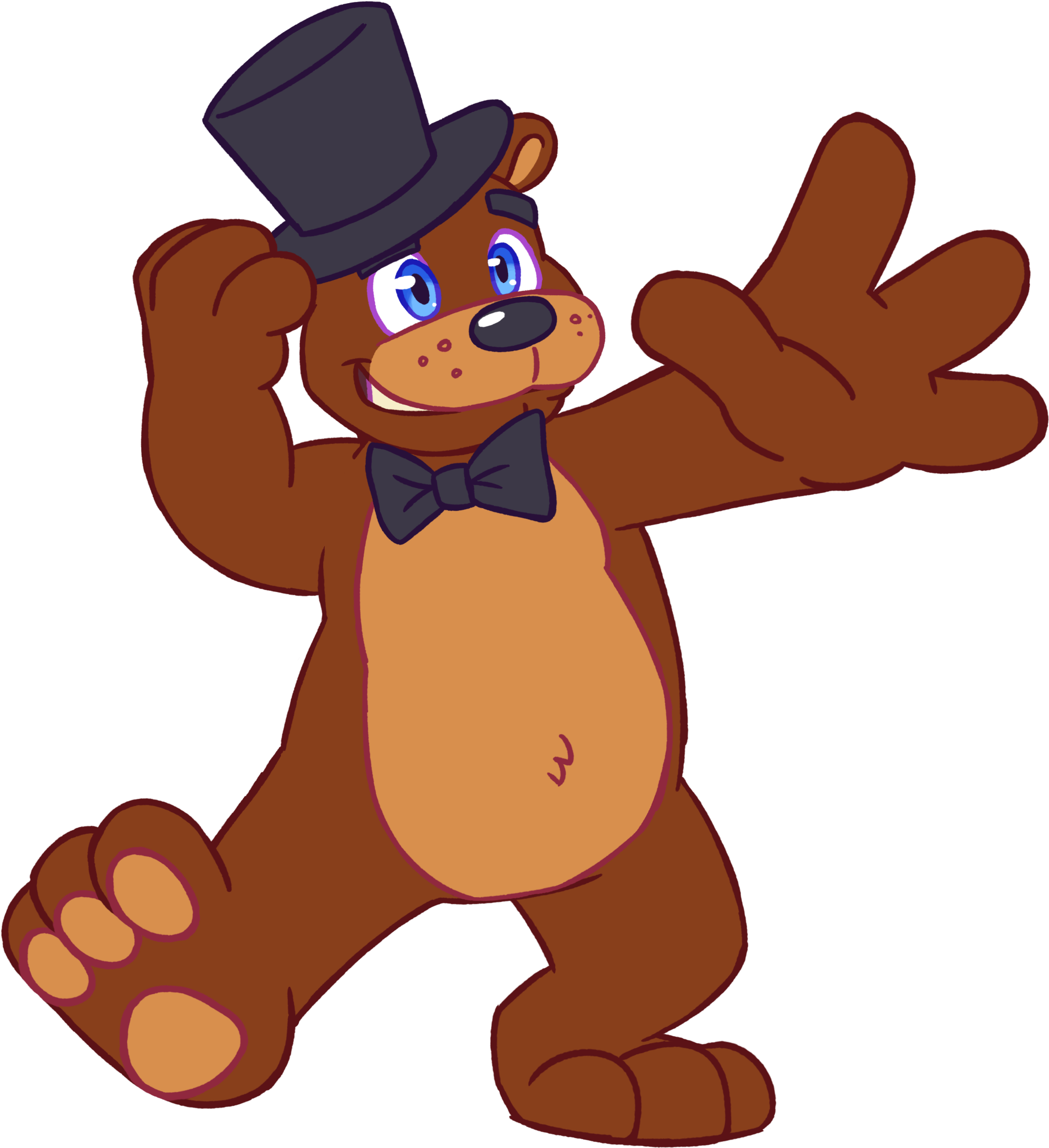 Freddy - Cartoon (2117x2305), Png Download