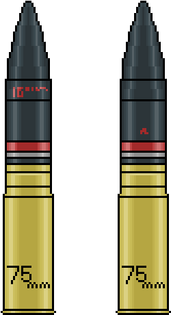 75mm Shells - Bullet (1008x720), Png Download