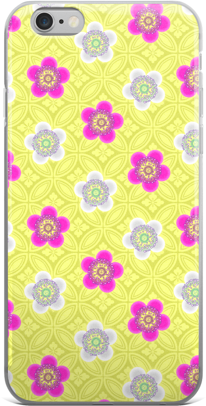 Yellow & Pink Flower Pattern - Calligraphy (1000x1000), Png Download