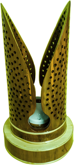 Open-mouth Bamboo Table Lamp - 7 Sister Crafts (1000x1000), Png Download