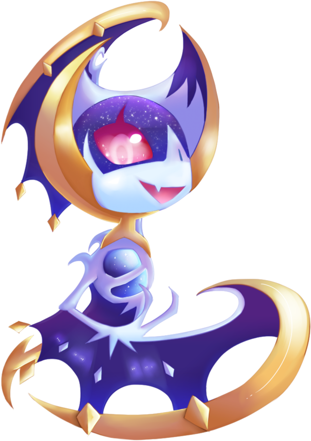 Lunala Is One Of My Favorite Legendary Pokemon So I - Pokemon Lunala Chibi (774x1032), Png Download