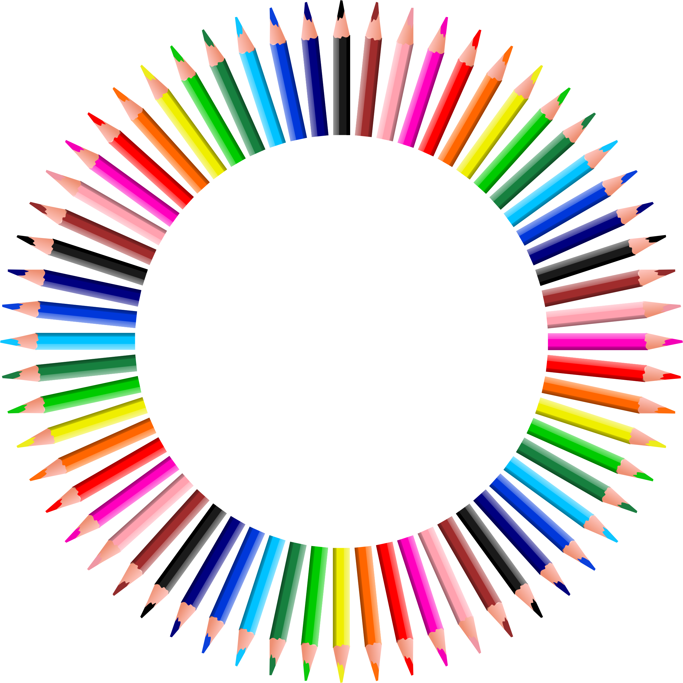 This Free Icons Png Design Of Colorful Pencils Frame (2284x2284), Png Download