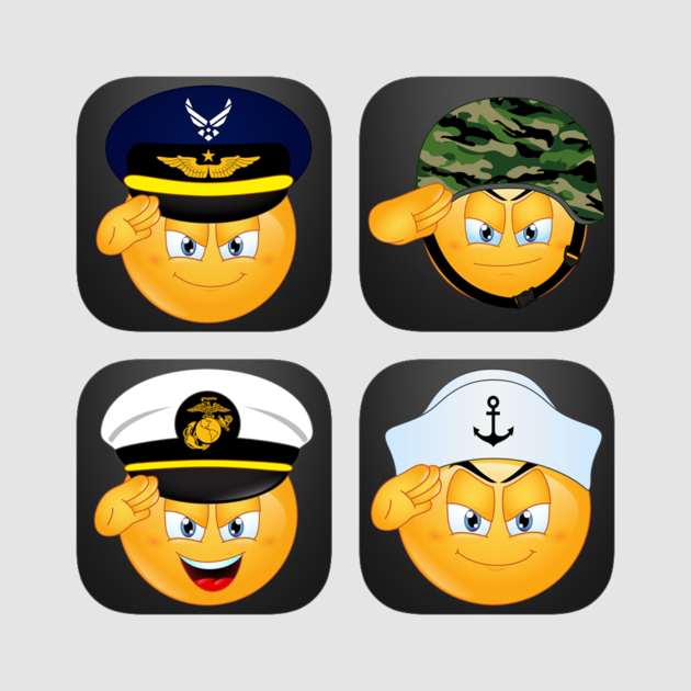 Military Emoji Sticker Bundle - Green Camouflage 2oz Gold Tobacco Tin,baccy Tin,pill (630x630), Png Download