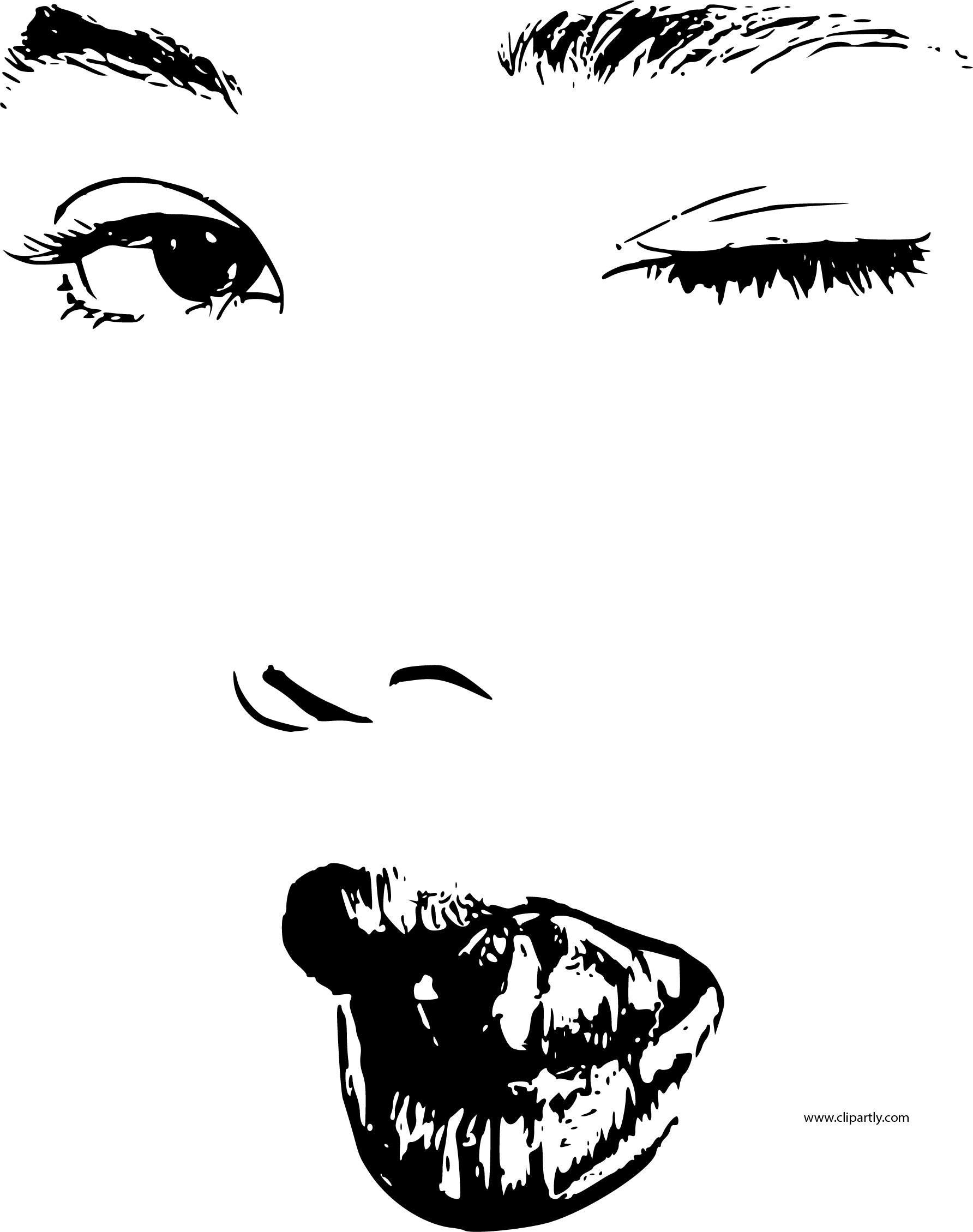 Black Color Minimalistic Face With Graphite Pencils - Graphite (1784x2259), Png Download