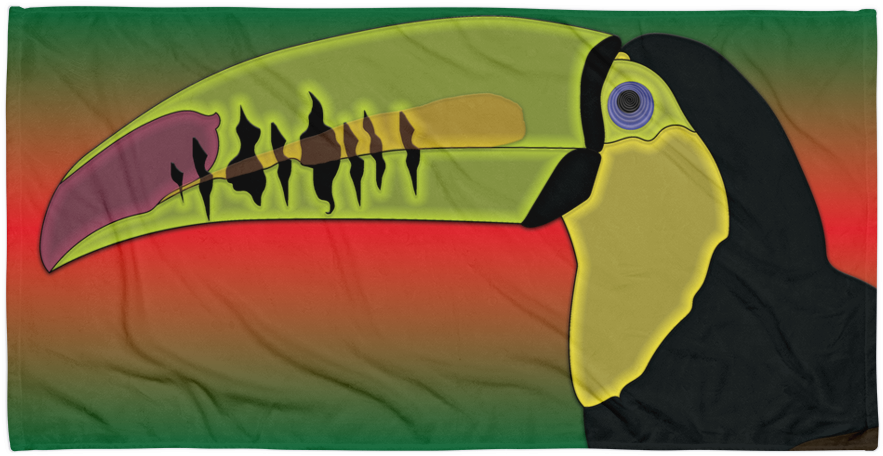 Hypno Toucan - Beach Towel - Rainforest Edition - Fashion Accessory (1000x1000), Png Download