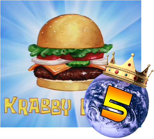 Top 5 Best Burger In Town - Krabby Patty (574x516), Png Download