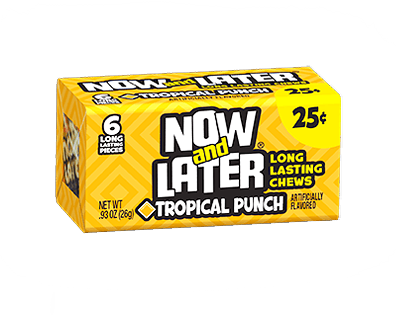 Now & Later 6 Piece Tropical Punch Candy - Now And Later Grape (800x800), Png Download