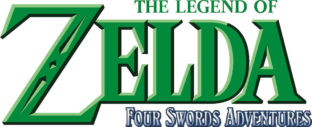 The Legend Of Zelda Four Swords Adventures - Legend Of Zelda Title Png (1018x414), Png Download