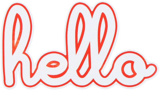 Hello Logo Sticker - Sticker Hello (1024x1024), Png Download