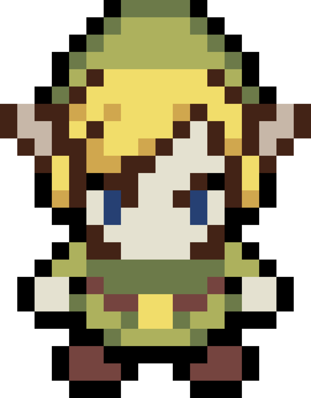 The Legend Of Zelda Pixel By Komankk - Legend Of Zelda Link Pixel Art (1024x1308), Png Download