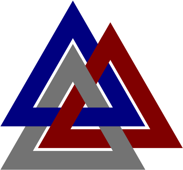 Tricursal - Valknut Symbol (648x599), Png Download