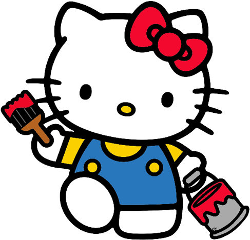 Hello Kitty Angel Hello Kitty Ballerina Hello Kitty - Hello Kitty Art Png (497x482), Png Download