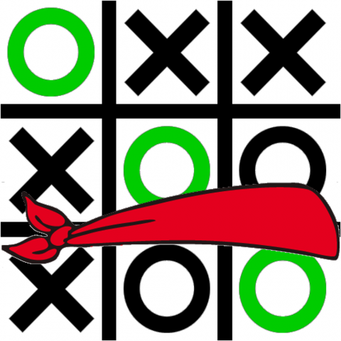 Blindfold Tic Tac Toe Logo - Jogo Da Velha Vitoria (480x480), Png Download