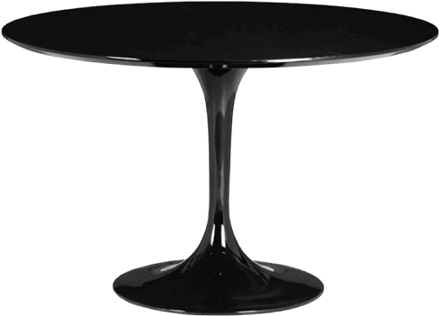 Wilco Black Round Dining Table For Rent - Knoll Tulip Table Black (648x432), Png Download