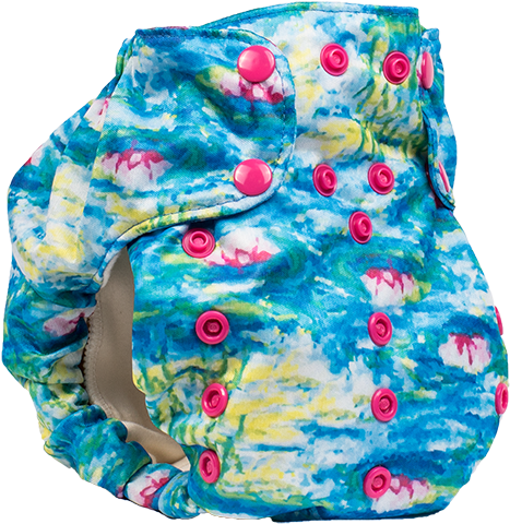 Water Lilies - Diaper (500x500), Png Download