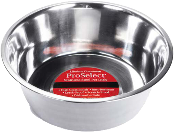 Proselect Heavy Stainless Steel Classic Dog Bowl - (700x700), Png Download