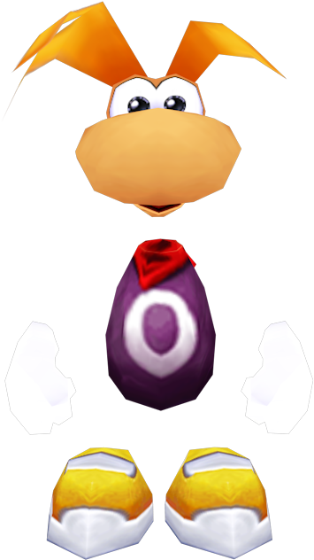 Rayman 2 Png Clip Transparent Library - Rayman 2 Model (750x650), Png Download