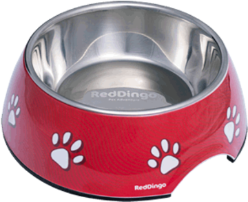 Red Dingo Dog Bowl Desert Paws Red 700 Ml - Red Metal Dog Bowl (440x293), Png Download