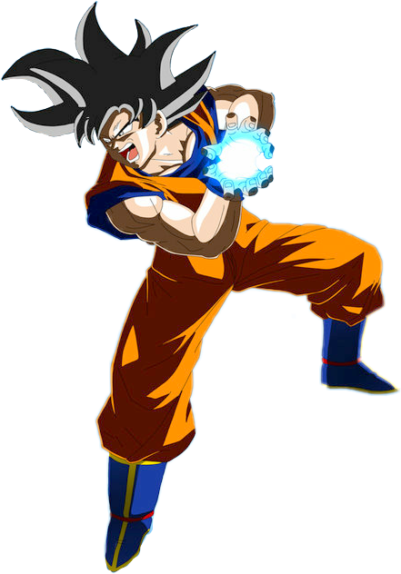 Goku Sticker - Goku Haciendo El Kamehameha Png (979x779), Png Download