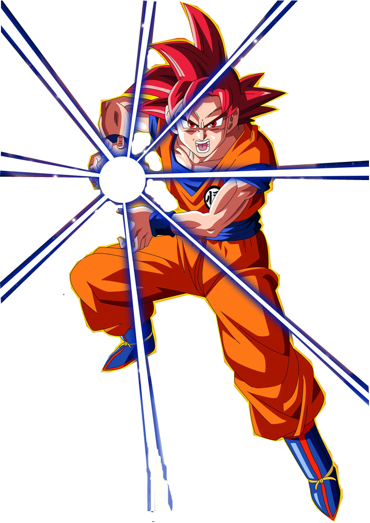 Goku Ssj God By Inesdbz-d63rjwd - Goku Ssj Dios (752x1063), Png Download