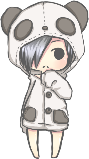 #wattpad #fanfiction Cringy Shit X Reader Of Pyrocynical - Kawaii Chibi Panda Girl (490x607), Png Download