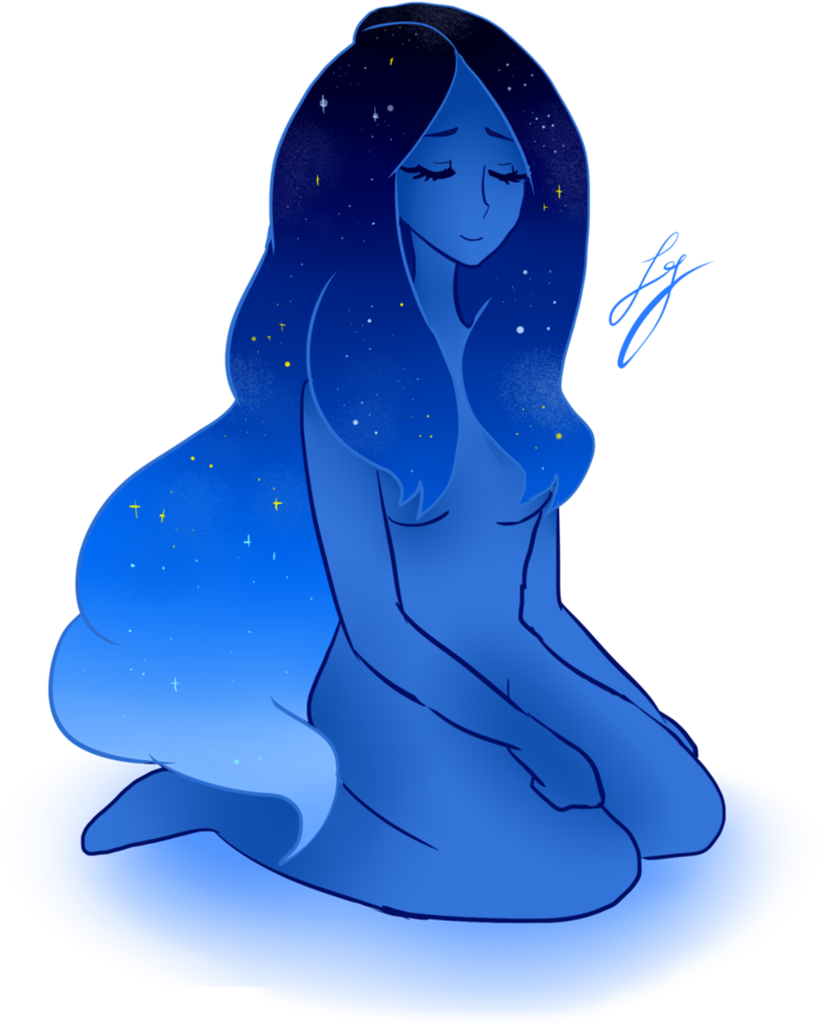 Banner Stock Girl By Natsuko The Mun On Deviantart - Deviantart Galaxy Girl Blue (833x958), Png Download