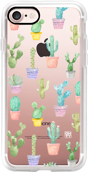Casetify Iphone 7 Classic Grip Case - Casetify Ctf-3778457-298601 Pastel Cuctus Summer Iphone (282x560), Png Download