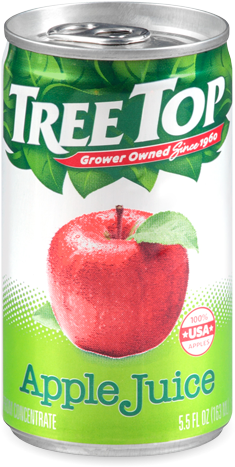Fruit Juice - Tree Top 100% Apple Juice 48-5.5 Fl. Oz. Cans (525x525), Png Download
